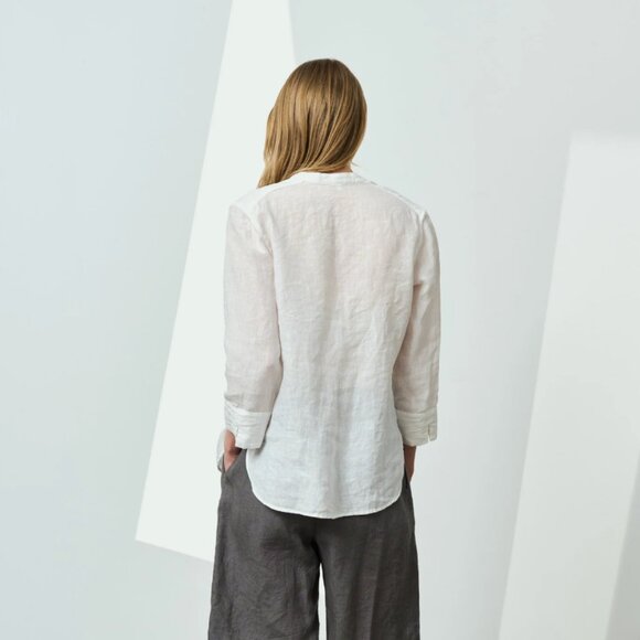 NWOT Linen Shirt - Size S, Olive Green - Picture 8 of 10